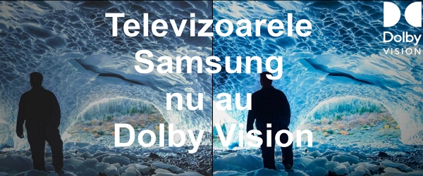 As TVs Samsung não são compatíveis com Dolby Vision.